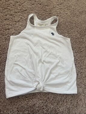 Abercrombie kids white tank size 7/8